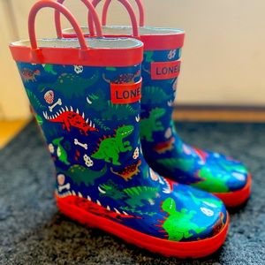 Kids LONE CONE Dinosaur Rain Boots